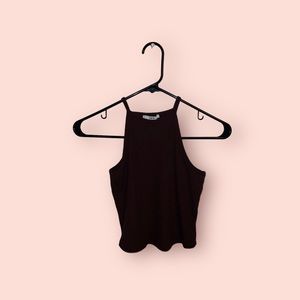 S BAR III brown halter top